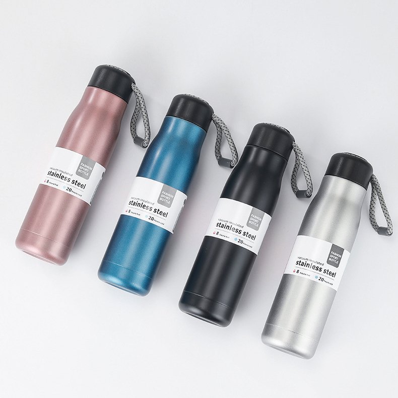 Best Selling Insulated Gym Sport Vacuum Flask Knight's Cup Portable 304 Stainless Steel Vacuum Flask With Rope