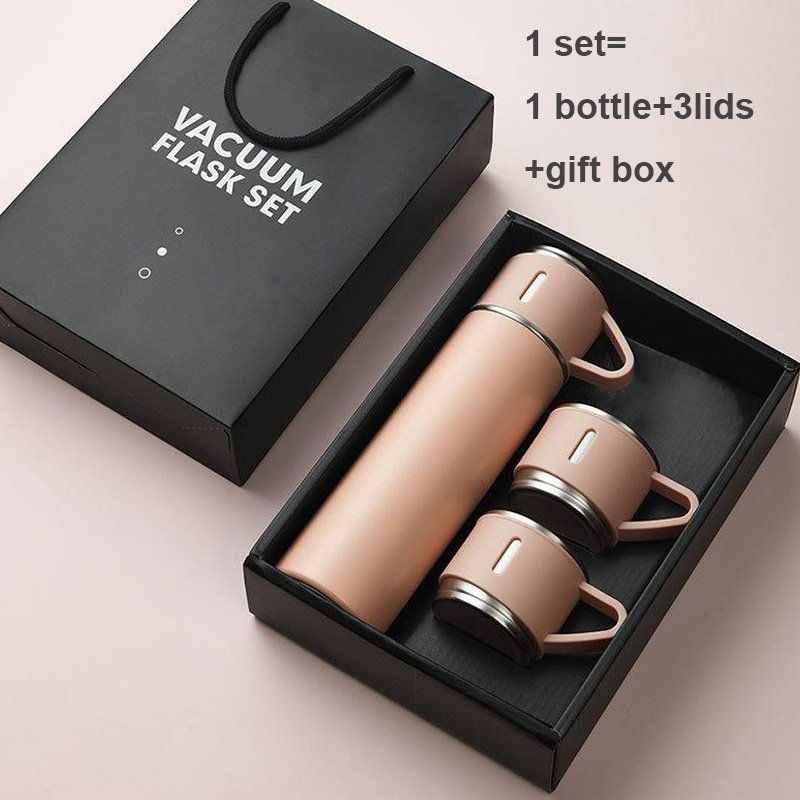 Thermo Double Wall 500ML Bottle Vacuum Flask Business Gift Set 304 Stainless Steel Cup Vacuum Insulated Flask For Business Gifts