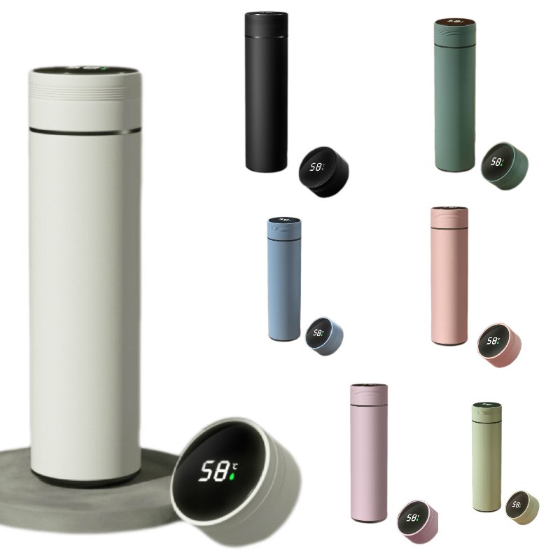 Custom Logo Vacuum Flask Drink Bottle Intelligent Thermos Insulated Stainless Steel Smart Water Bottle With Temperature Display