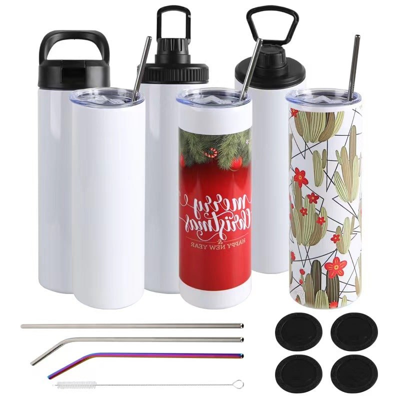 Hot Selling 2024 Water Mug Stainless Steel Double Wall 20 oz Skinny Sublimation Tumbler Straight Termos