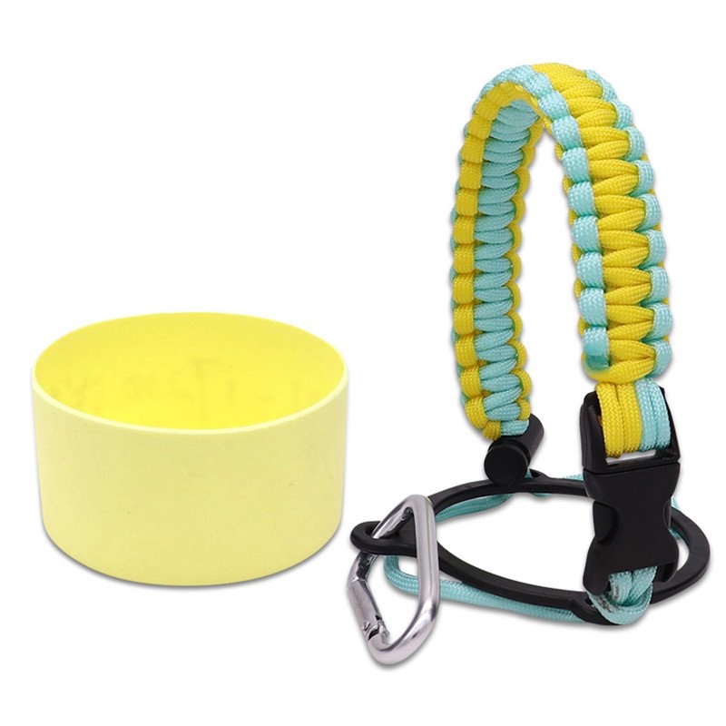 Aquaflask Boot Bottom Protective Silicone Vacuum Flask Sleeves Cover And Handmade Paracord Tumbler Bottle Strap Handle