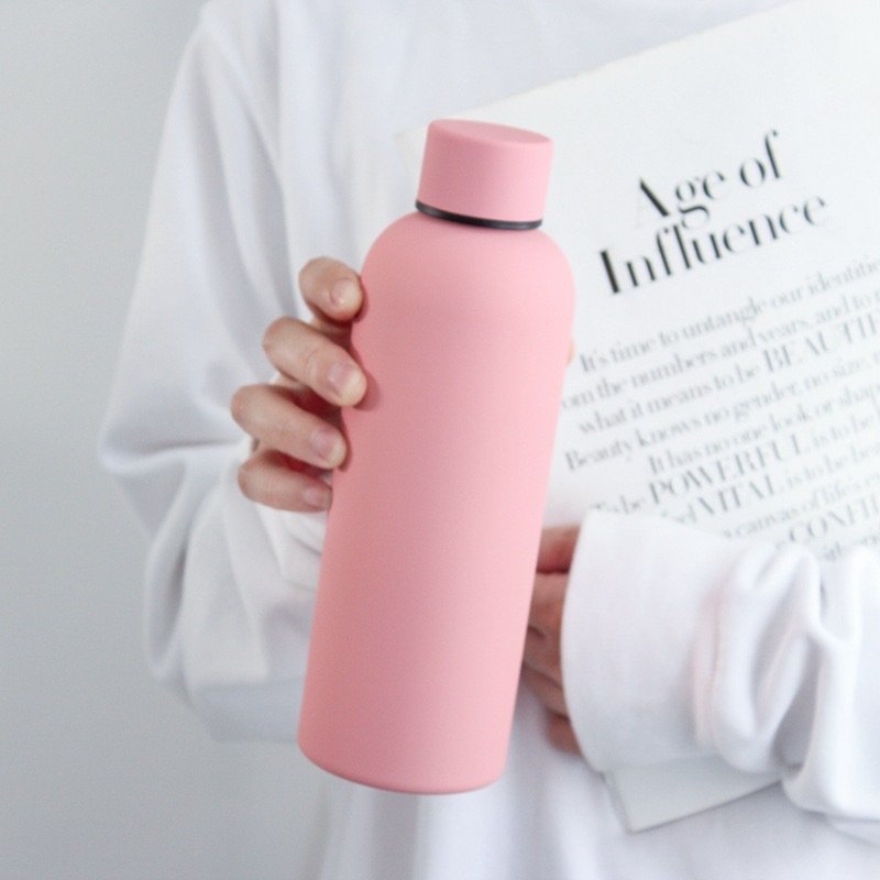 custom aluminium spray logo printing 750ml portable drinking stainless steel hot water bottle water bottles with logo