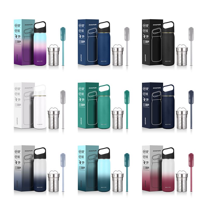 Best Sellers Everich 18 OZ Vacuum Insulated Water Bottle Double Wall 304 Stainless Steel Flask Water Bottle with Handle Lid