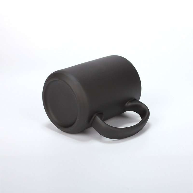 15 OZ Customized Ceramic Black Coffee Mugs Blank Sublimation Color Changing Mugs Magic Mug
