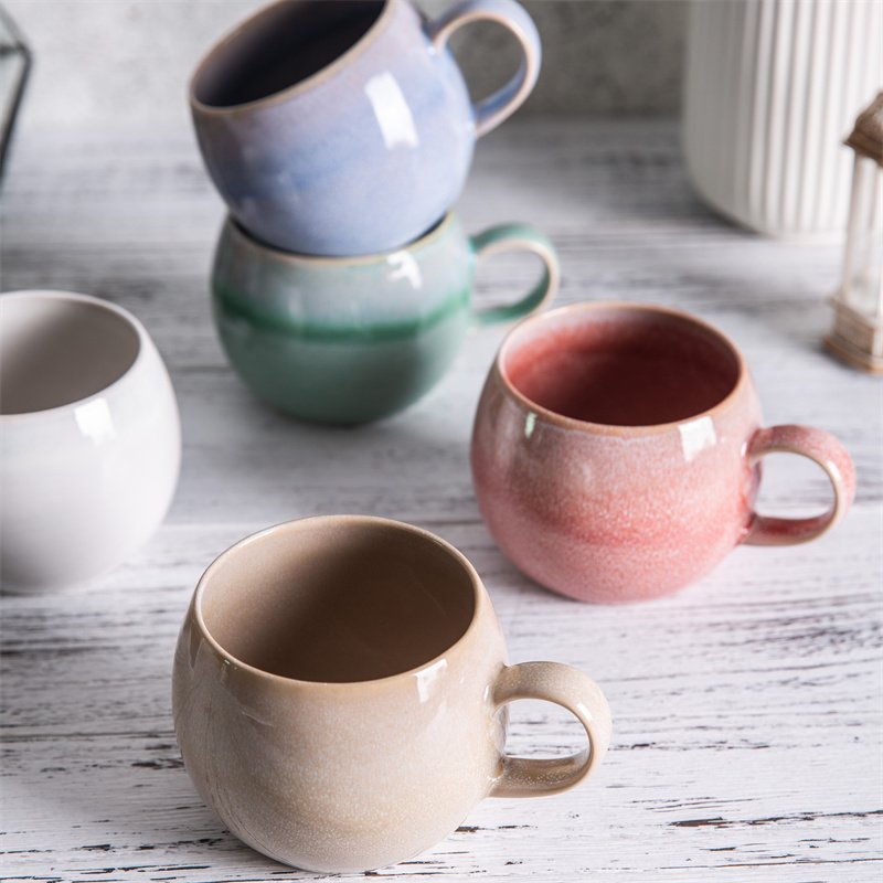 Hot Sale Nordic Kiln Glazed ceramic coffee mug large capacity breakfast milk cereal cup