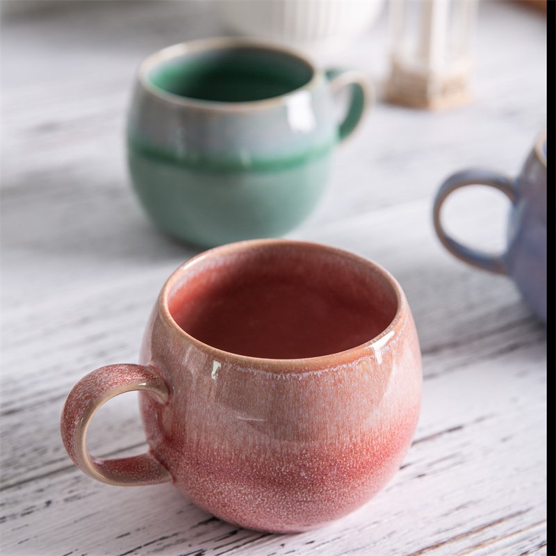Hot Sale Nordic Kiln Glazed ceramic coffee mug large capacity breakfast milk cereal cup