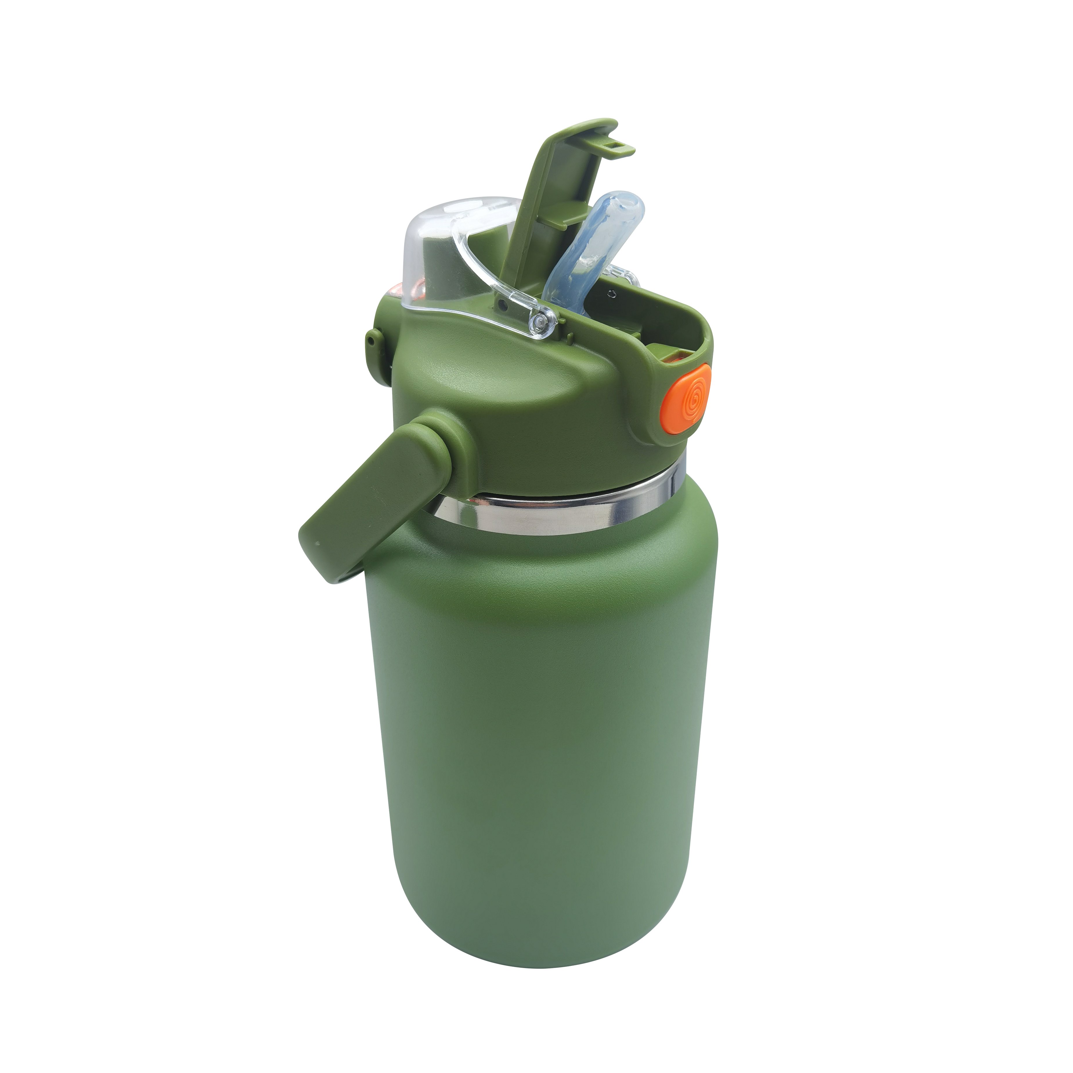 Custom Drinking Insulated Vacuum Thermal Flask Stainless Steel Gym Sports Stainless Steel Water Bottle with Straw