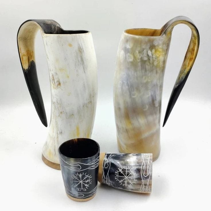 Luxury New Design Customized Handmade Home Decor Horn Mug Indian Manufacturer Vintage Nordic Cheap Drinking Mugs