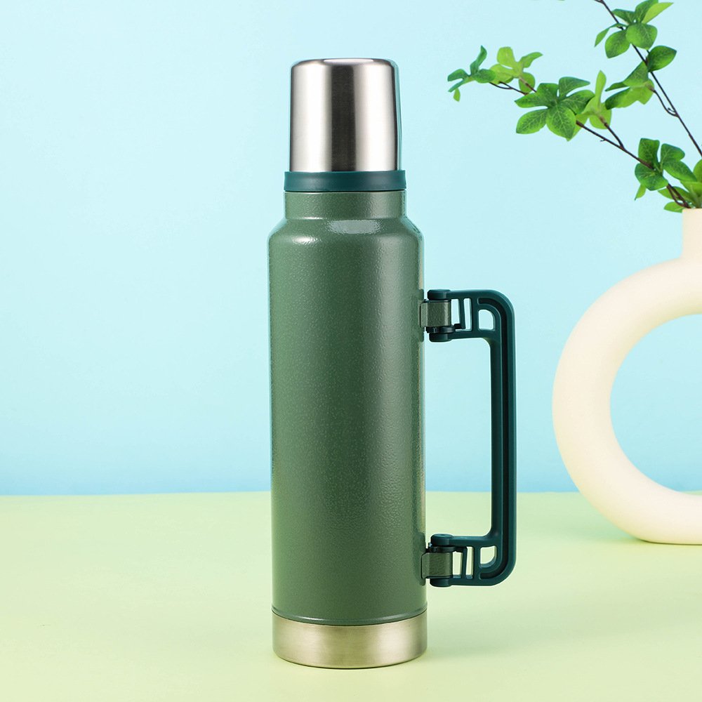 47 oz large capacity outdoor travel vacuum flask with handle portable stainless steel water bottle