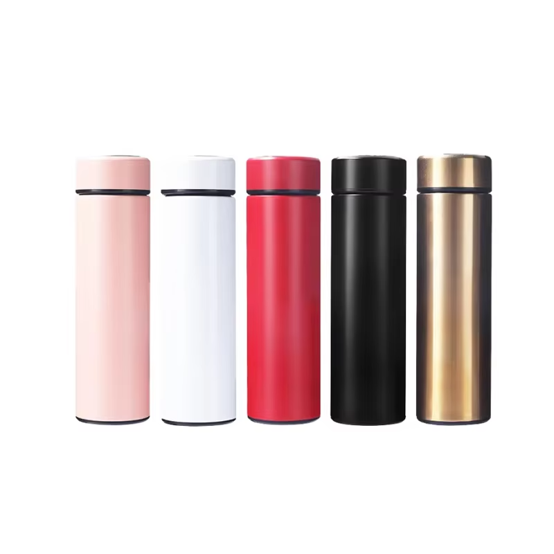 Luxury smart water bottle LED temperature display outdoor gym Insulated Stainless Steel vacuum flask