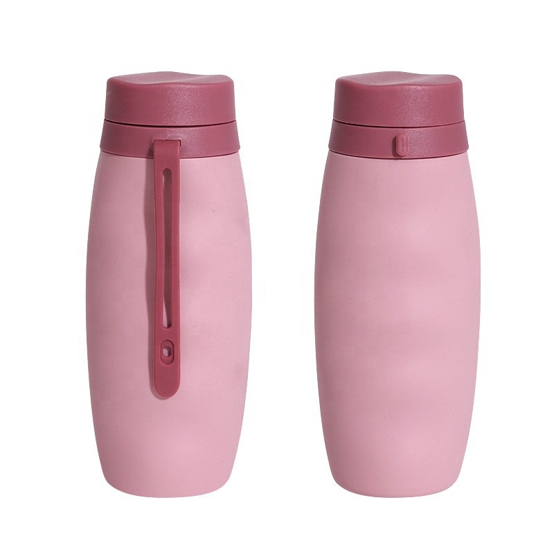 Wellfine Wholesale Personalised Silicon Foldable Gym Water Bottle Reusable Girls Outdoor Sports Travel Water Bottles