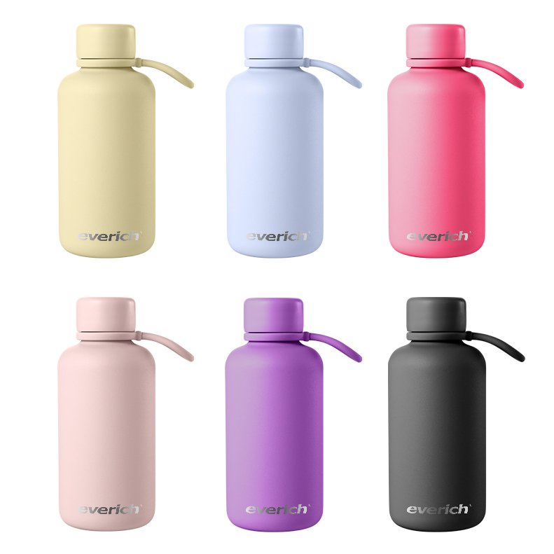 Everich ODM Design 350ml 500ml BPA Free Vacuum Stainless Steel Double Walled Insulated Water Flask with silicone handle