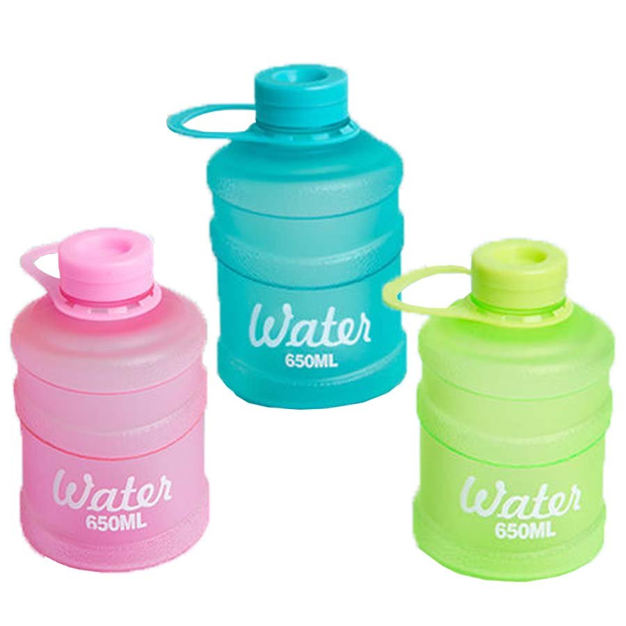 650ml plastic water bottle bpa free summer kids cold water bottle with lid