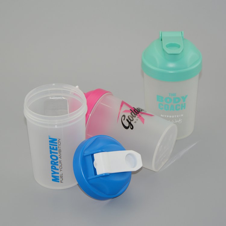 custom 400ml protein powder shaker bottle plastic fitness shaker cups PP wholesale mixer gym water bottles blender bottle