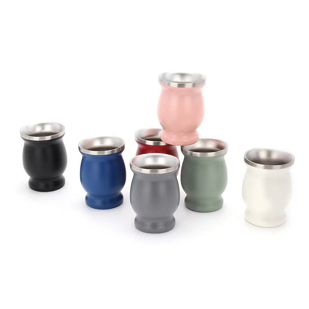Sport Style 300ml Stainless Steel Yerba Mate Tea Water Bottle with Lid Portable for Camping and Drinkware Yerba Mate Thermos
