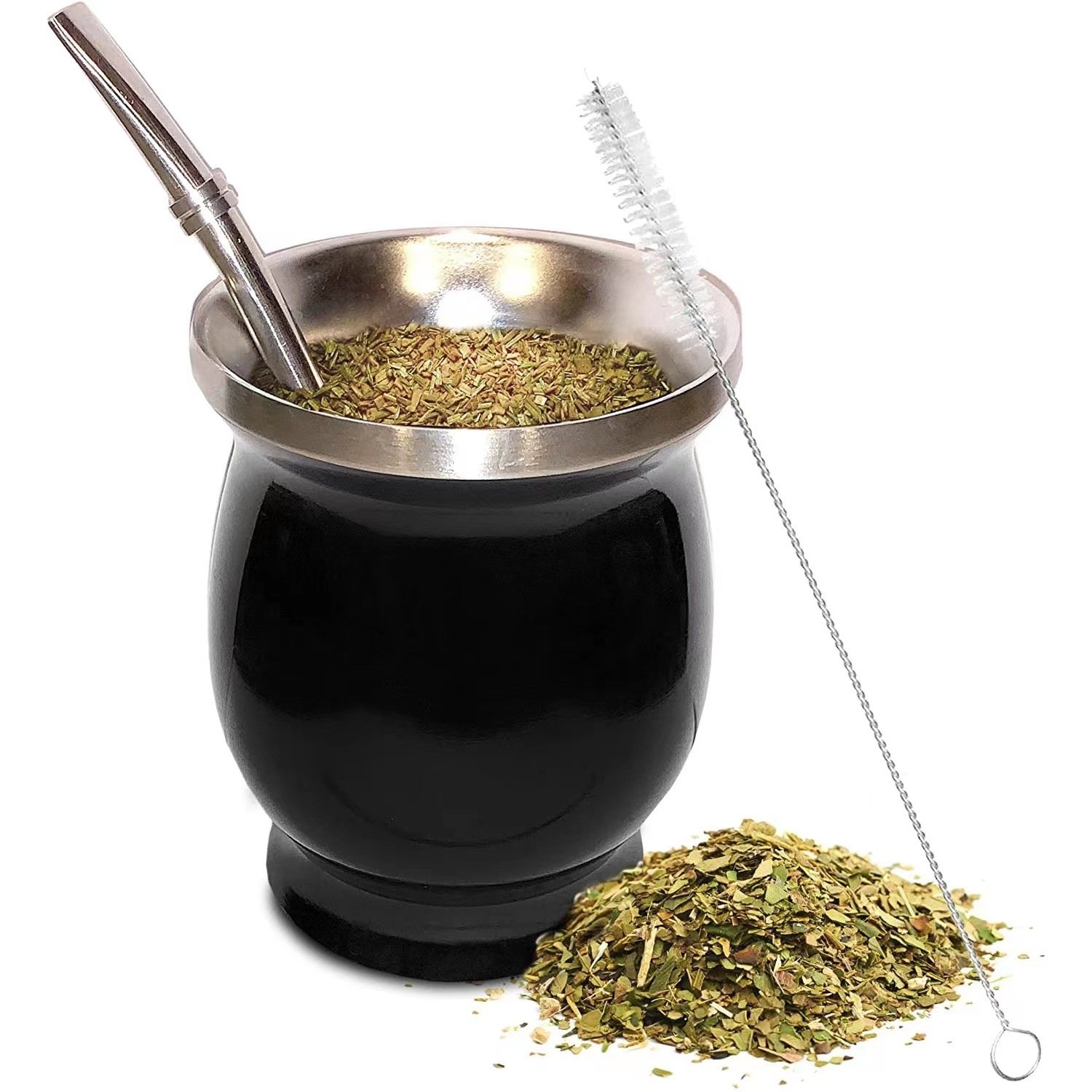 Sport Style 300ml Stainless Steel Yerba Mate Tea Water Bottle with Lid Portable for Camping and Drinkware Yerba Mate Thermos