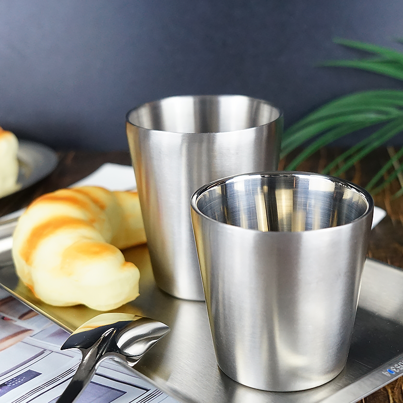 Modern Camping Tumbler Korean Style Stackable Camping Coffee Cups Camping Mugs Beer Drinks Cups Double Wall Stainless Steel