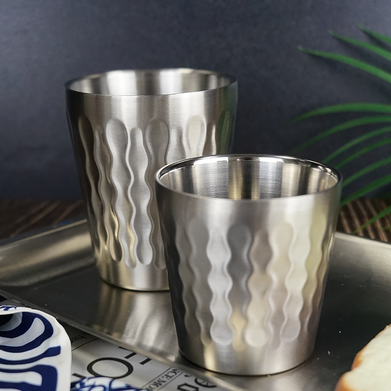 Modern Camping Tumbler Korean Style Stackable Camping Coffee Cups Camping Mugs Beer Drinks Cups Double Wall Stainless Steel