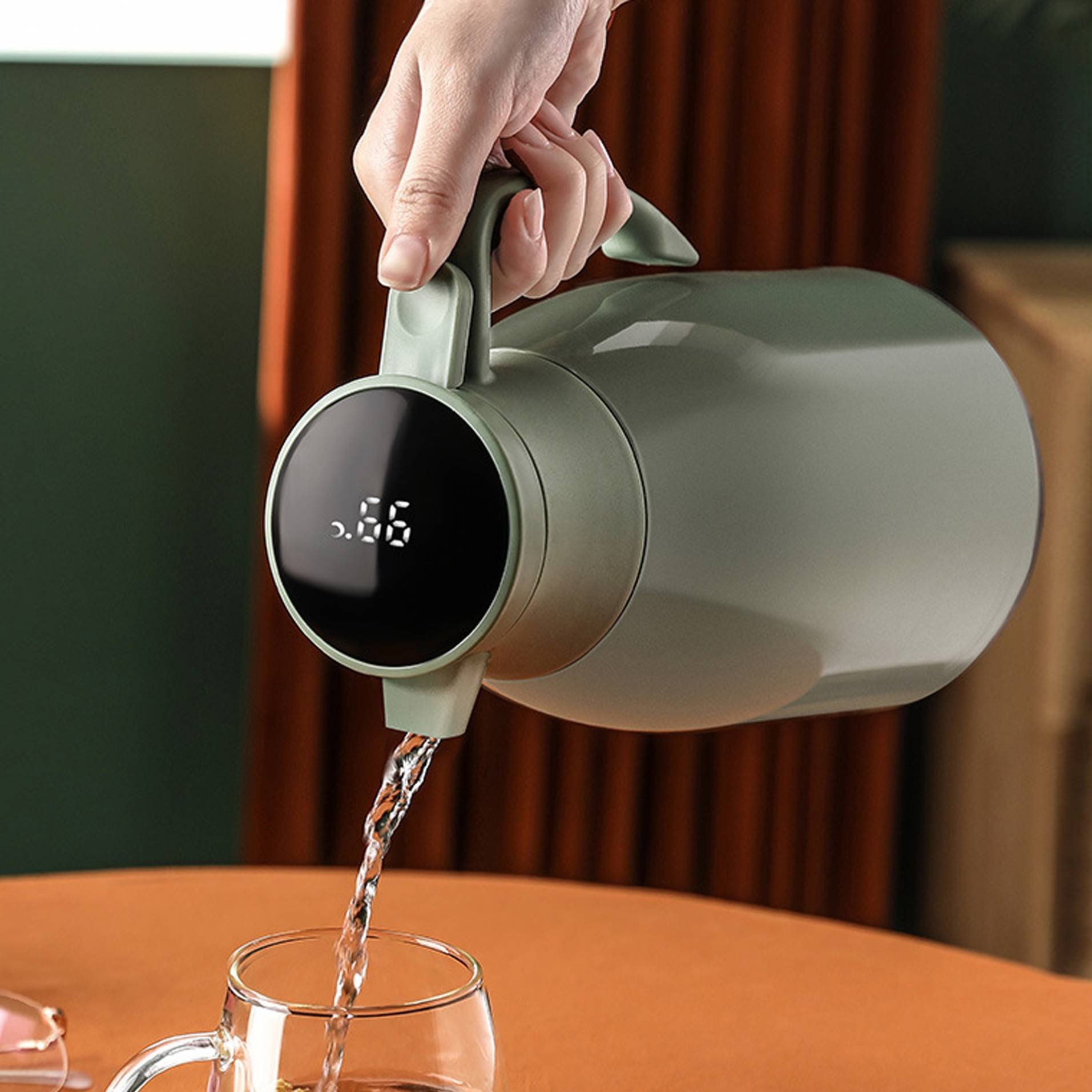 High grade LED termos digitales touch screen temperature display large capacity Thermo pot jar 304 Vacuum Flask water bottle