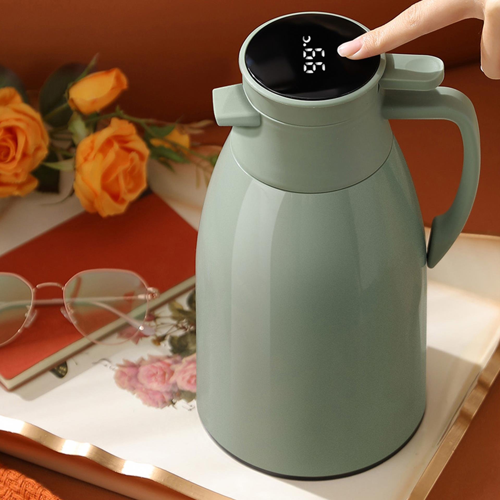 High grade LED termos digitales touch screen temperature display large capacity Thermo pot jar 304 Vacuum Flask water bottle