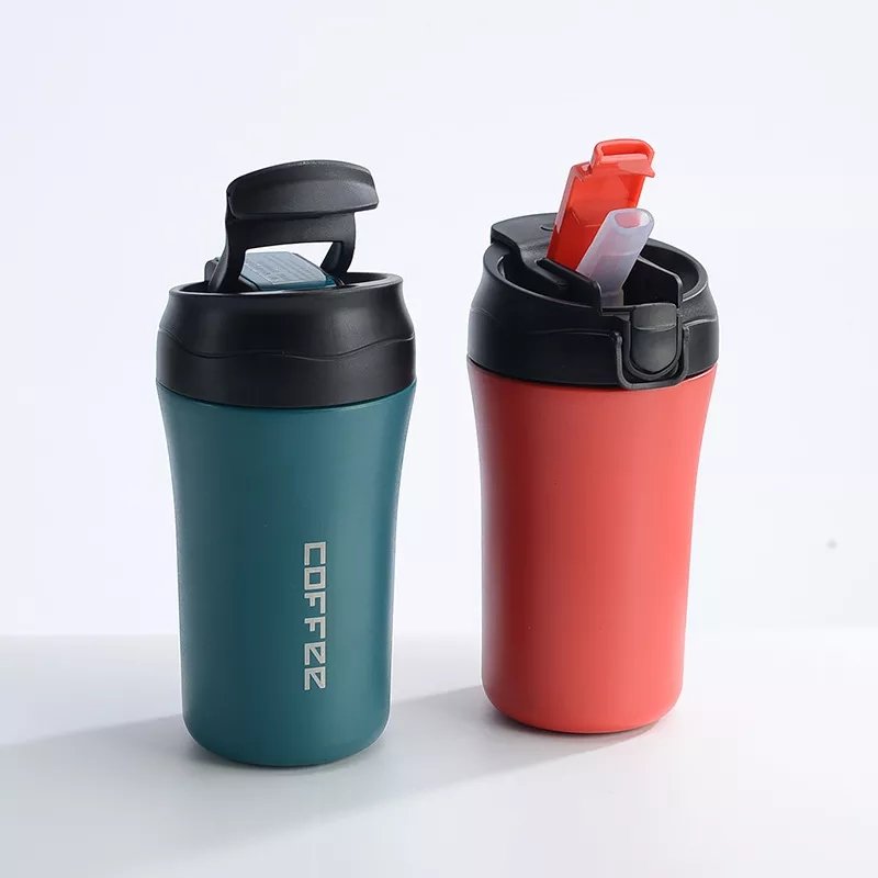 2022 Hot Sale Customized wholesale vacuum stainless steel vacuum cup Double Drinking Lid travel coffee mug