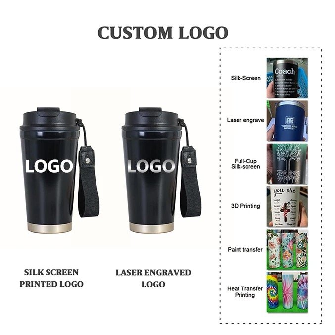 Custom Wholesale Eco-friendly Reusable Stainless Steel Insulated Double Wall Vacuum Mug Thermal Cup 18oz Coffee Mug With Straw