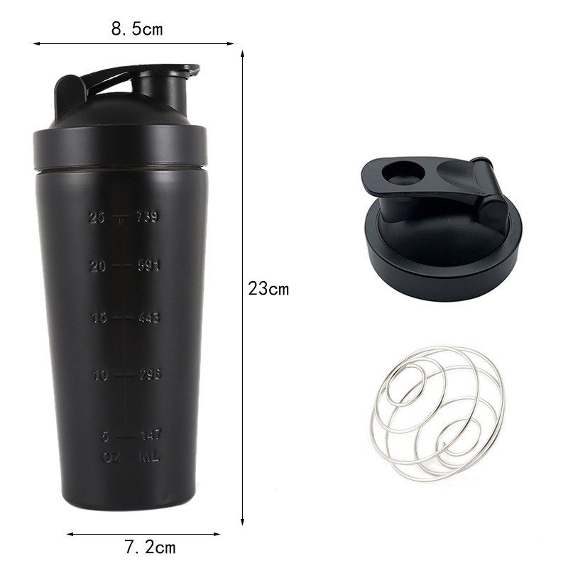 2023 Custom 500ml Protein Powder Shaker Bottle 18/8 Stainless Steel Wallets Drinkware Vacuum Flasks & Thermoses American Style