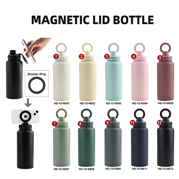 Custom Logo 32 oz stainless steel Insulated vacuum flask powder coated portable fancy water bottles