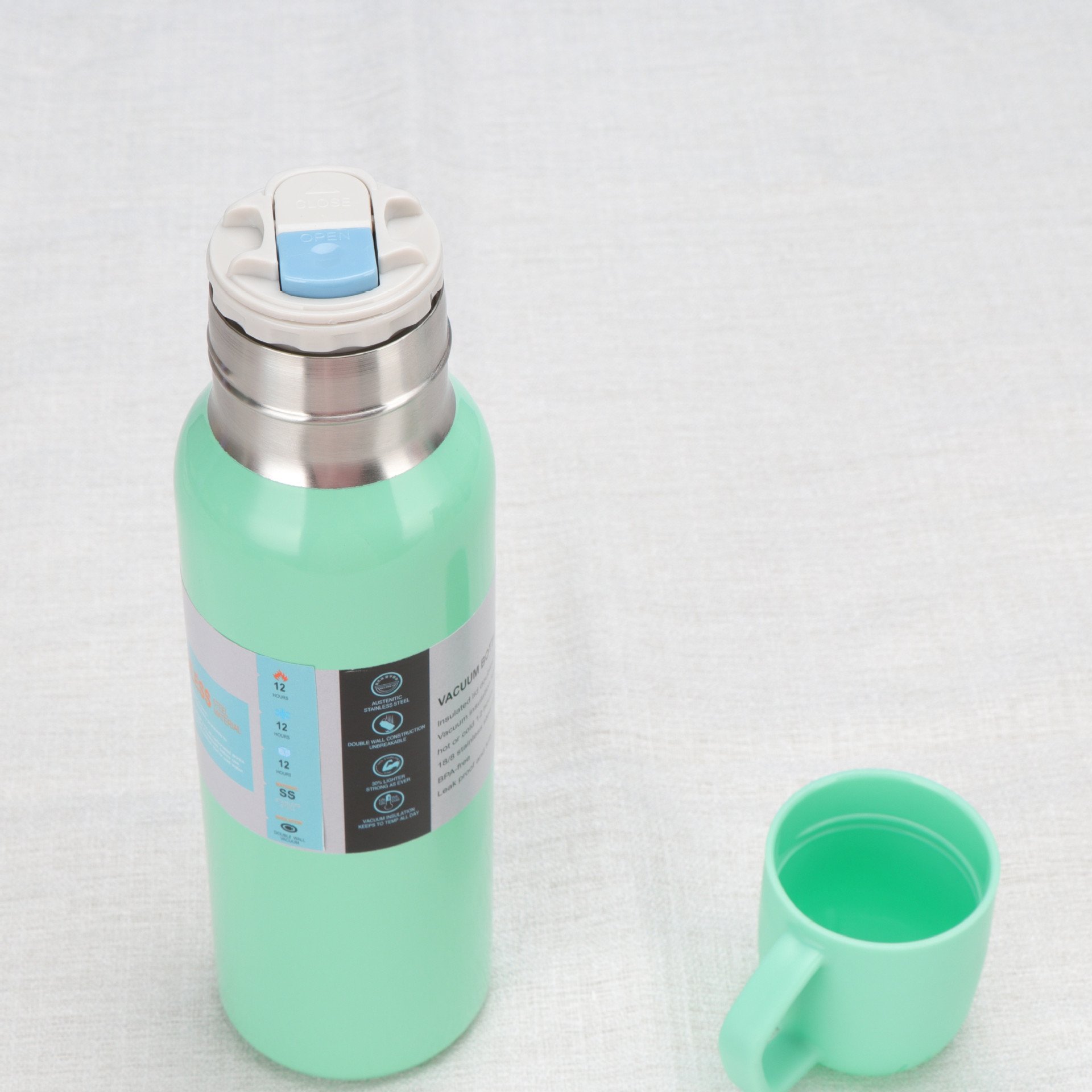 New arrival custom stainless steel 500ml gift set thermo termos vacuum flask with 2 cups