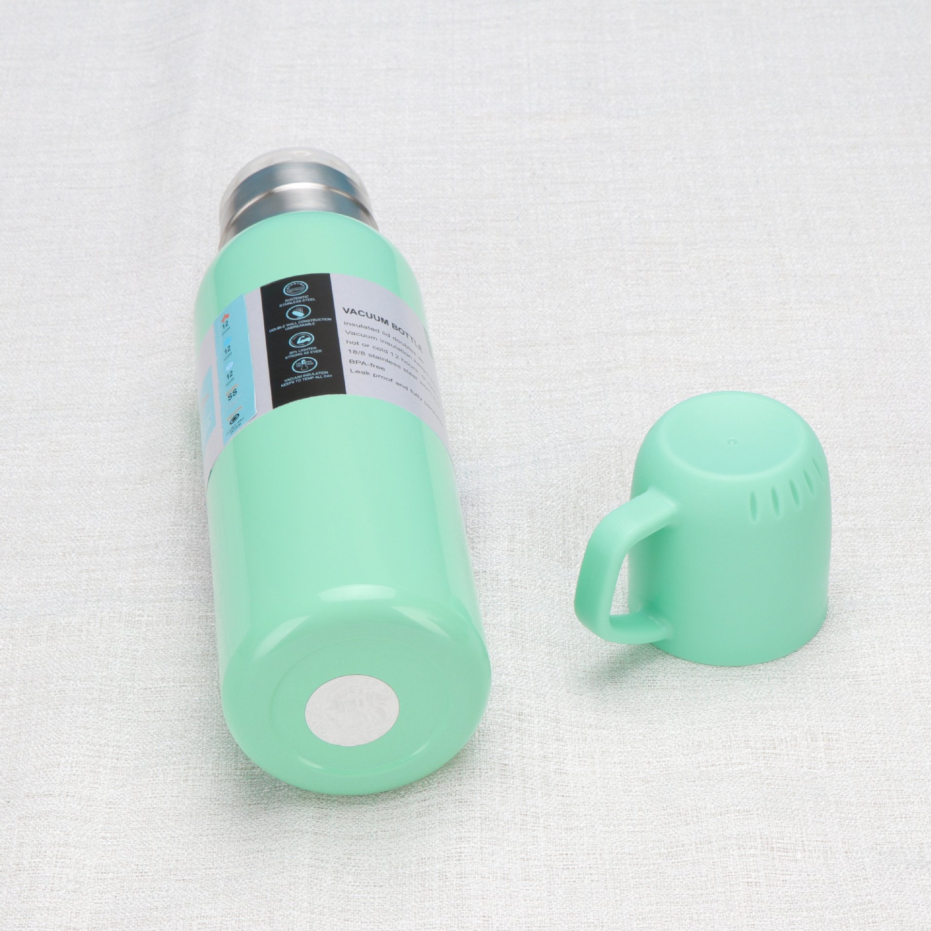 New arrival custom stainless steel 500ml gift set thermo termos vacuum flask with 2 cups