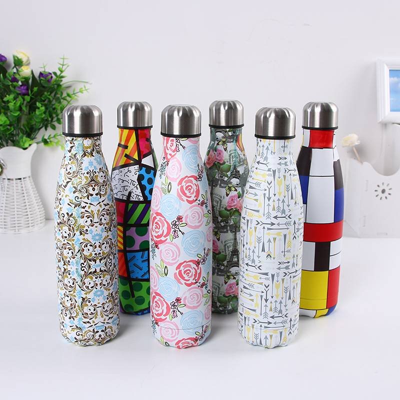 Customized Double Wall Gym Outdoor Sports Drink Thermal Vacuum Insulated Stainless Steel Cola Shaped Water Bottle