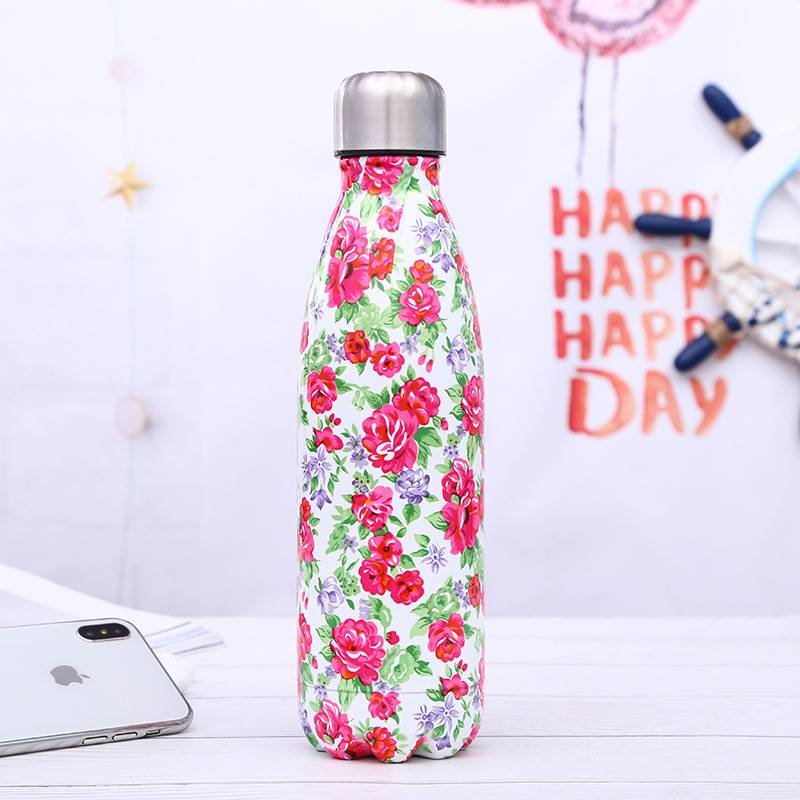 Customized Double Wall Gym Outdoor Sports Drink Thermal Vacuum Insulated Stainless Steel Cola Shaped Water Bottle