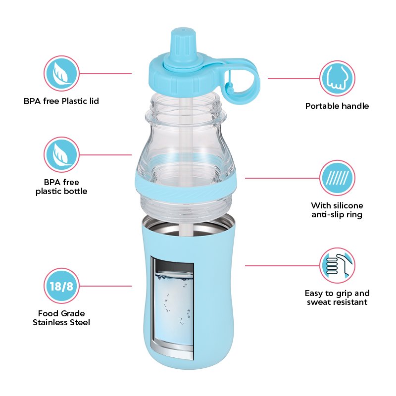 Customized color logo reusable gym sport metal bottles stainless steel vacuum flasks thermos drinking water bottle