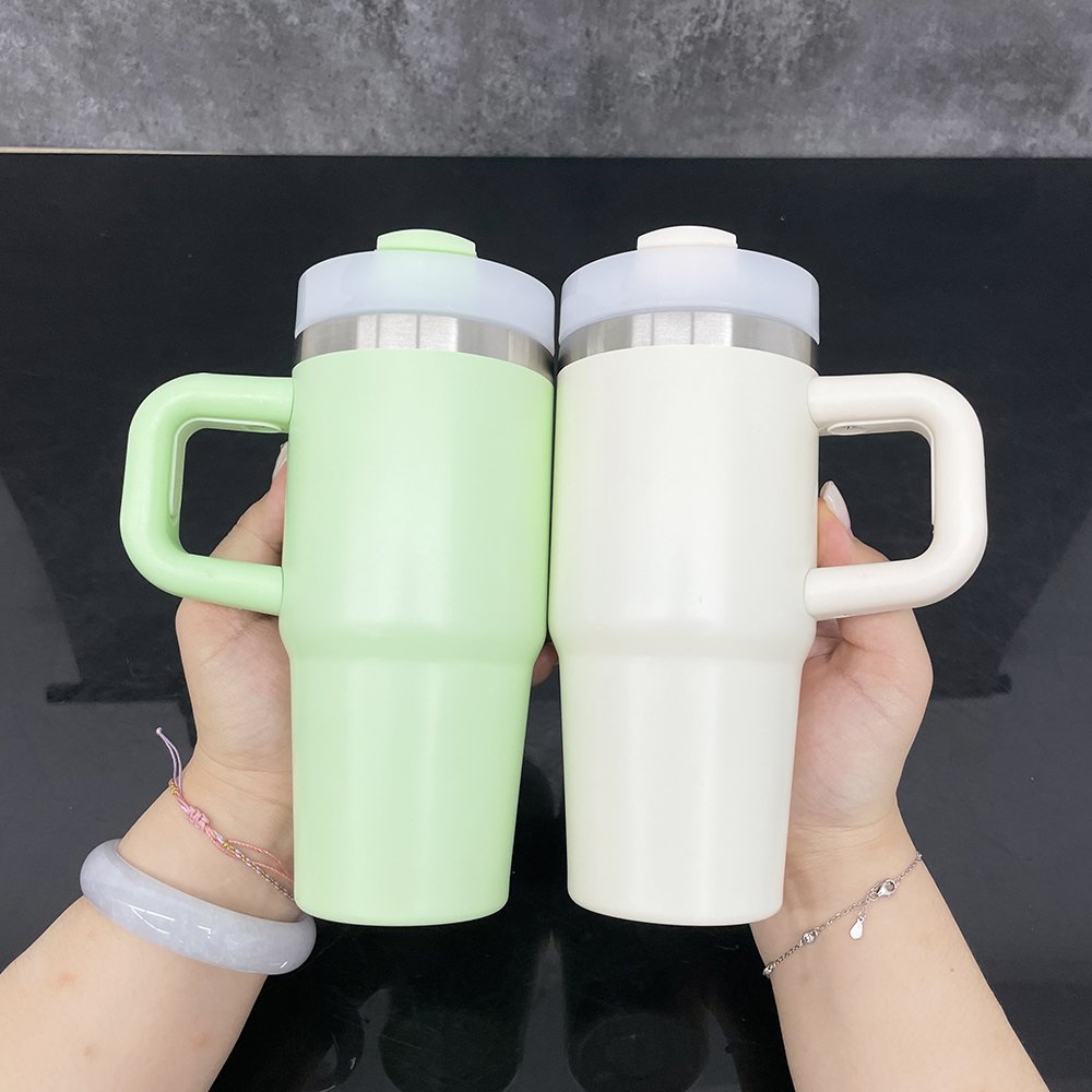 New arrival 14oz sublimation double wall kids water bottle mug cup with handle 14 oz gold plated macaron baby tumbler for vinyl