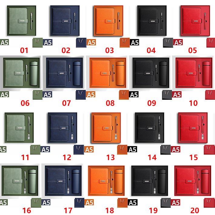 DD2983 Custom Logo Notebooks Bottle Gift Box Set Cup Vaccum Flask Journal Mug Set For company Business Gifts Customized