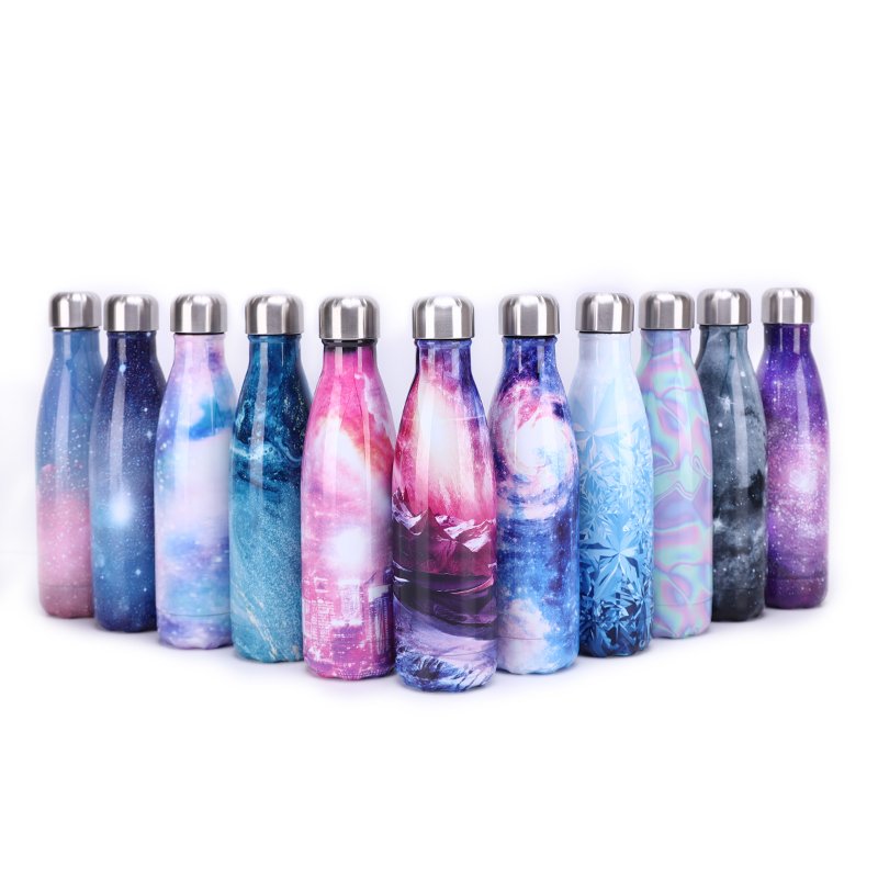 500ml banana leaf design cola bottle stainless steel insulated water bottle thermos stainless steel vacuum insulated