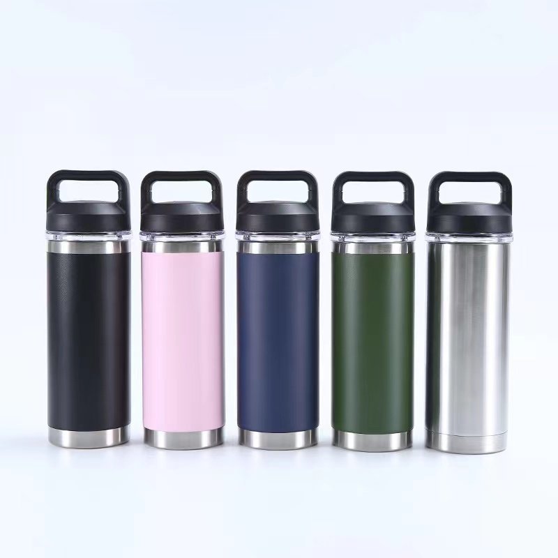 36 oz Bottles Sport Powder Coated Flask 18oz 26oz 36oz 64oz Stainless Steel Insulated Water Bottle Thermos Flask Cup