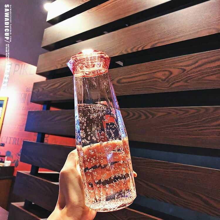 Popular Item 500ml Diamond Crystal Sport Drinking Camping Cycling Travel Plastic Juice Water Bottles