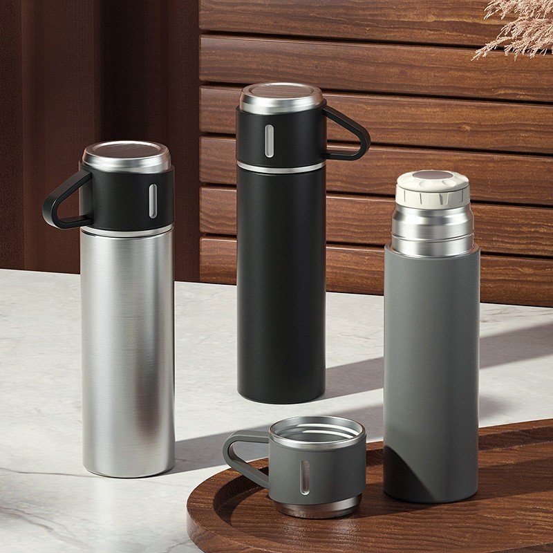 500ml 316 Food grade stainless steel thermos bullet shaped vacuum flask water bottle thermal insulation metal cup with small lid
