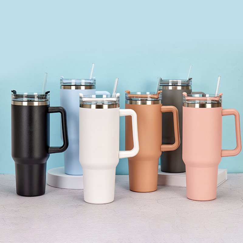 40oz Tumbler With Lid And Straw Stainless Steel Insulated Diamond Paint Cup For Travel Gym Hiking