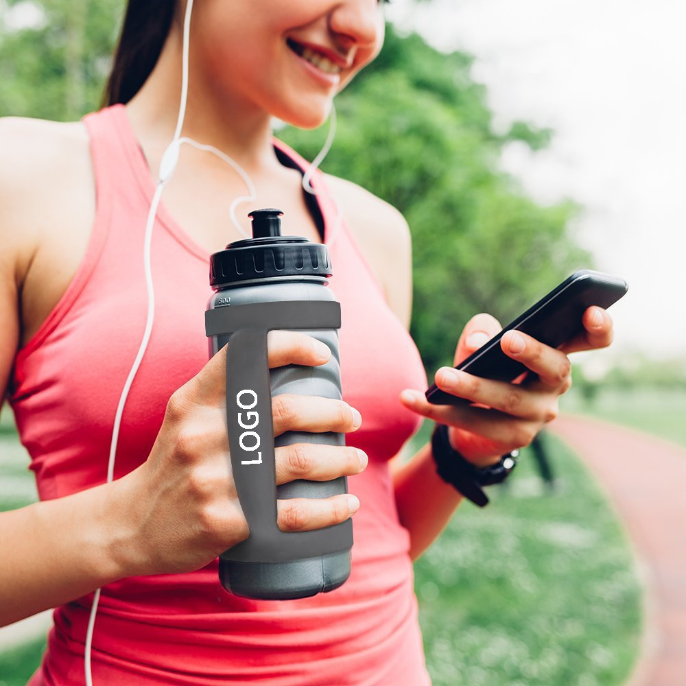 Universal Silicone water bottle band, Stretchable Bottle Holder strap/handle for Outdoor Activities Running