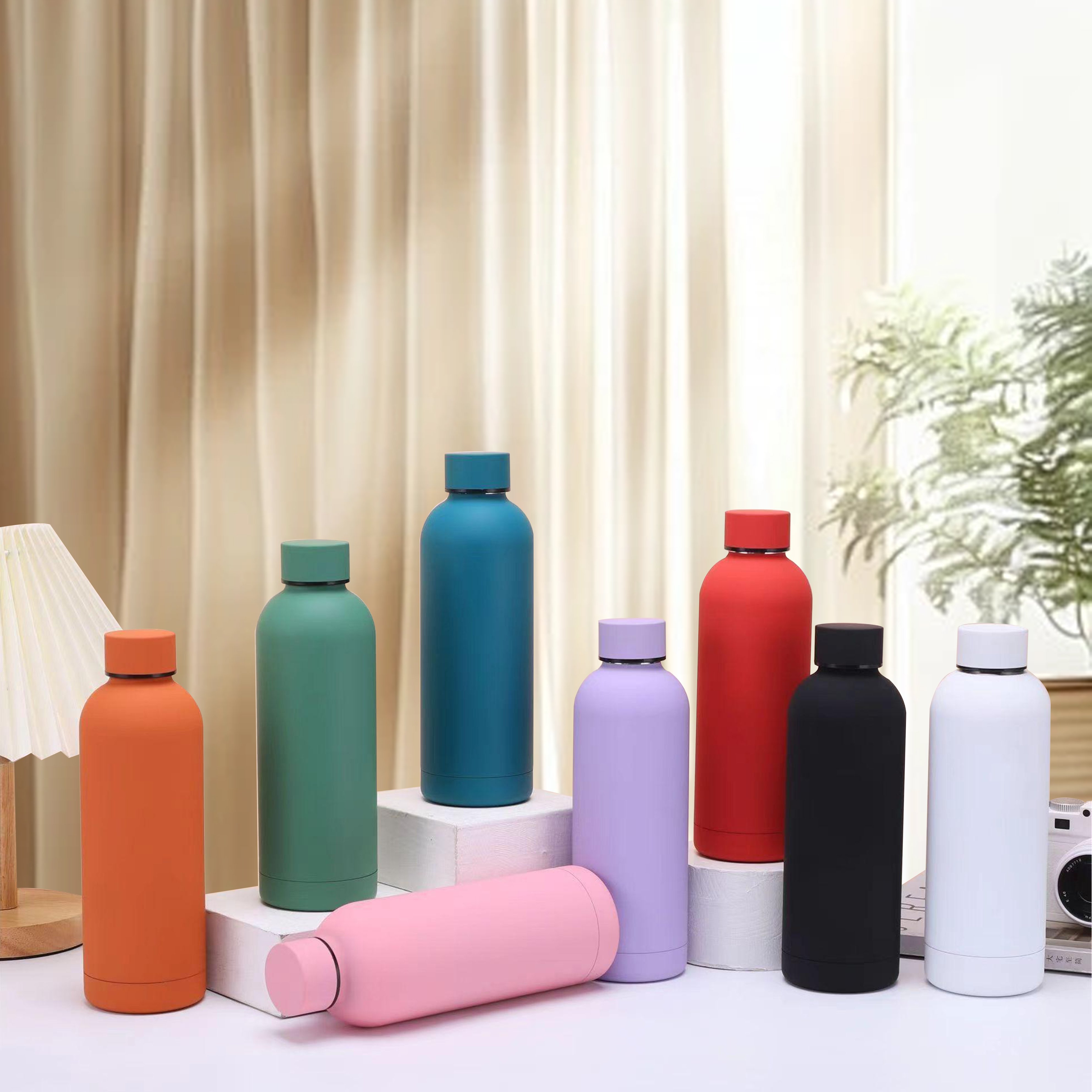 customised nice cheap 350ml 500ml 750ml 1000ml thermoses stainless steel sports water bottle eco-friendly 2024 with custom logo