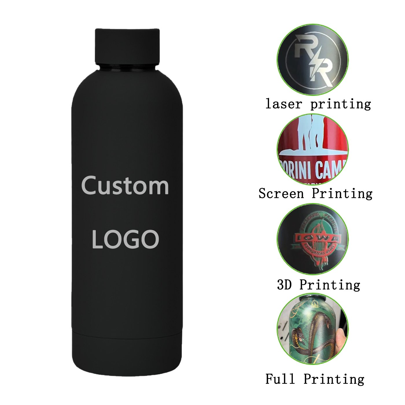 customised nice cheap 350ml 500ml 750ml 1000ml thermoses stainless steel sports water bottle eco-friendly 2024 with custom logo