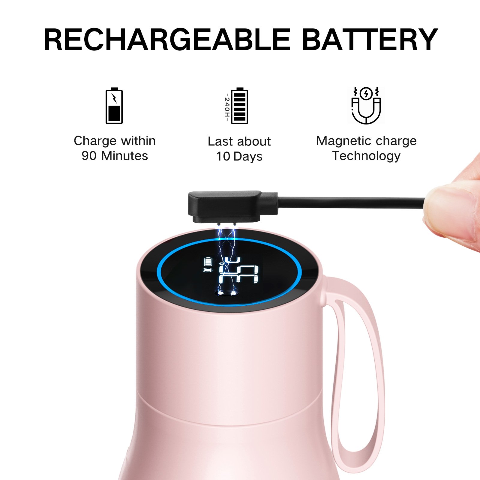 High-end UV Insulated Smart Thermos Vacuum Flask Stainless Steel smart tumblers self cleaning smart travel Water Bottle