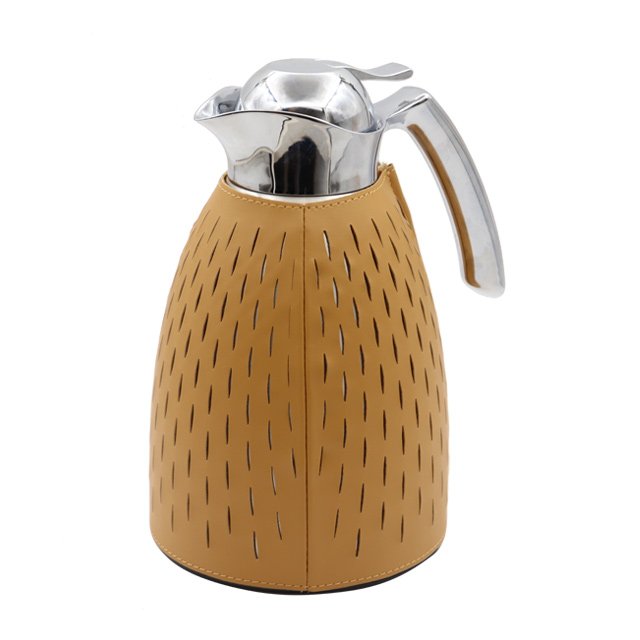 Leather Business Style New Design Luxury Arabic Style Vacuum Flask Coffee Pot Tea Jug Set