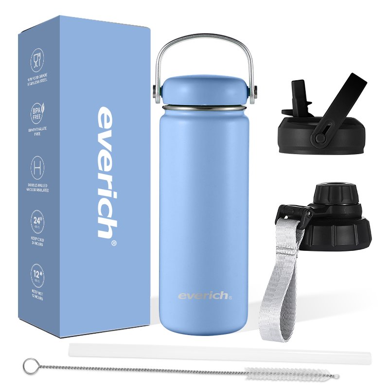 Hot Selling ODM Design Stainless Steel Wide Mouth Double Wall Vacuum Insulated Water Bottle with Storage Box Outdoor Sport Gym