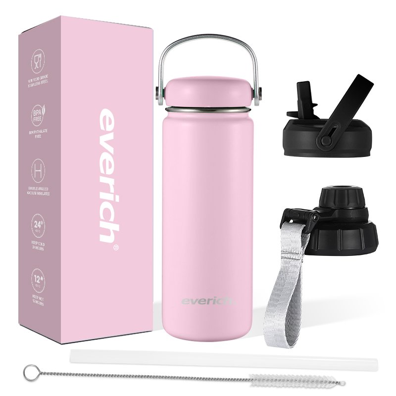 Hot Selling ODM Design Stainless Steel Wide Mouth Double Wall Vacuum Insulated Water Bottle with Storage Box Outdoor Sport Gym