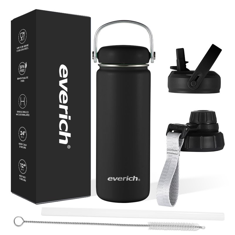 Hot Selling ODM Design Stainless Steel Wide Mouth Double Wall Vacuum Insulated Water Bottle with Storage Box Outdoor Sport Gym
