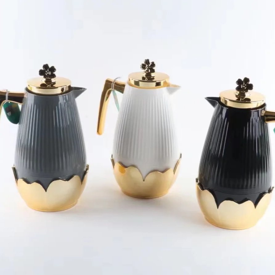 Hot Selling Arabic Vacuum Flask Royal Daily Use Pot coffee kettle set dallah pot arabic coffee vacuum 1L flasks
