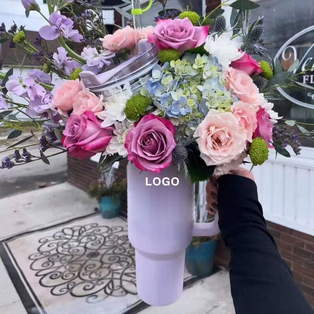 Outdoor Mugs Stainless Steel Thermos Cup Car Insulated Cold Water Bottle 40oz Tumbler With Handle Tumbler Wholesale Bulk